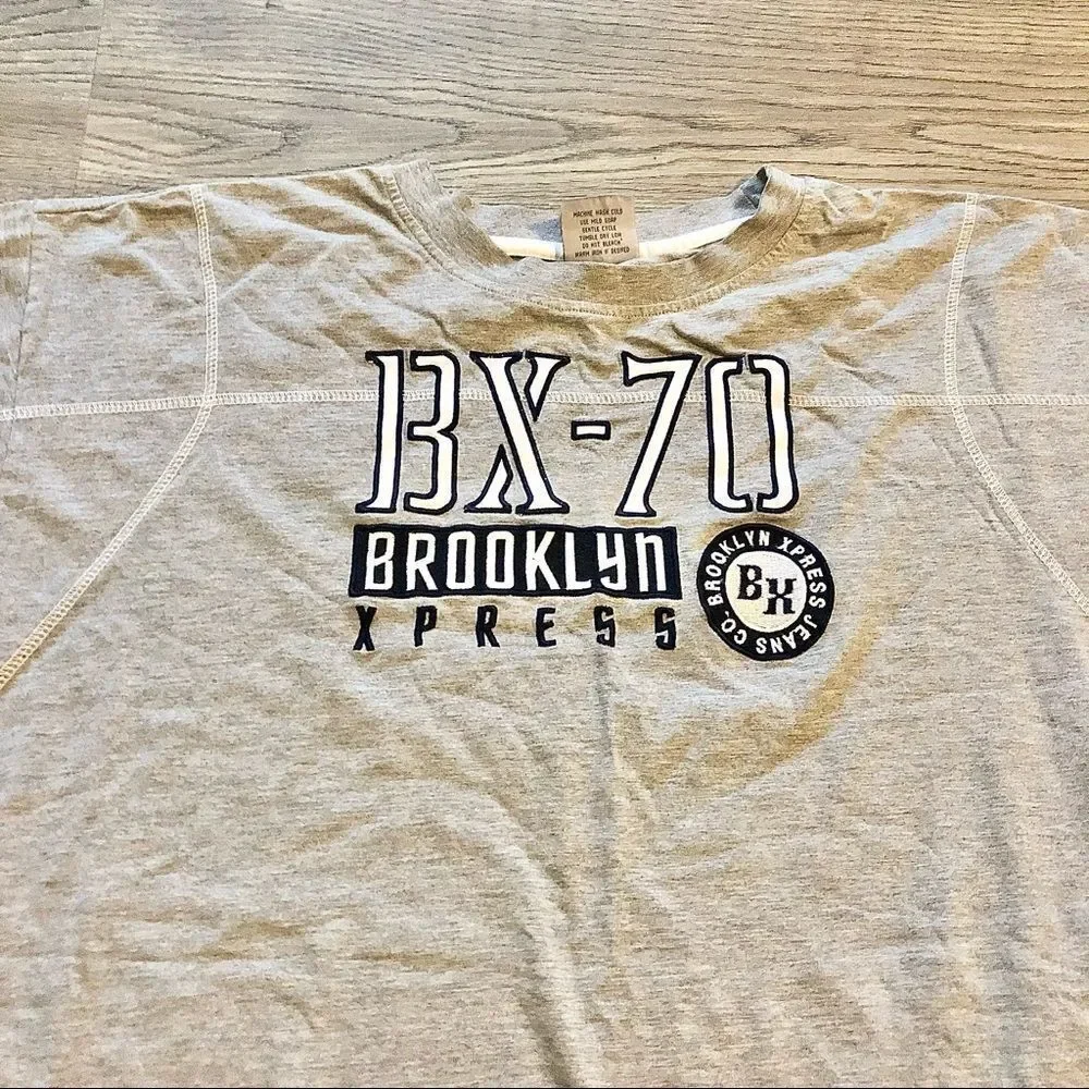 𝅺Bkx Brooklyn Express Mens Vented Comfort Tee T Shirt Size 3XL Gray Cotton Vtg